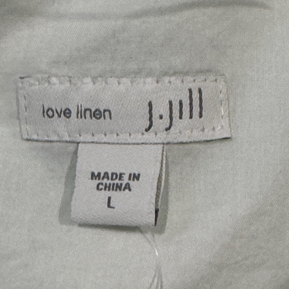 J.Jill Love Linen Beach Palm Tree Tropical Pockets Tank Shift Dress Size‎ Large - Picture 5 of 8